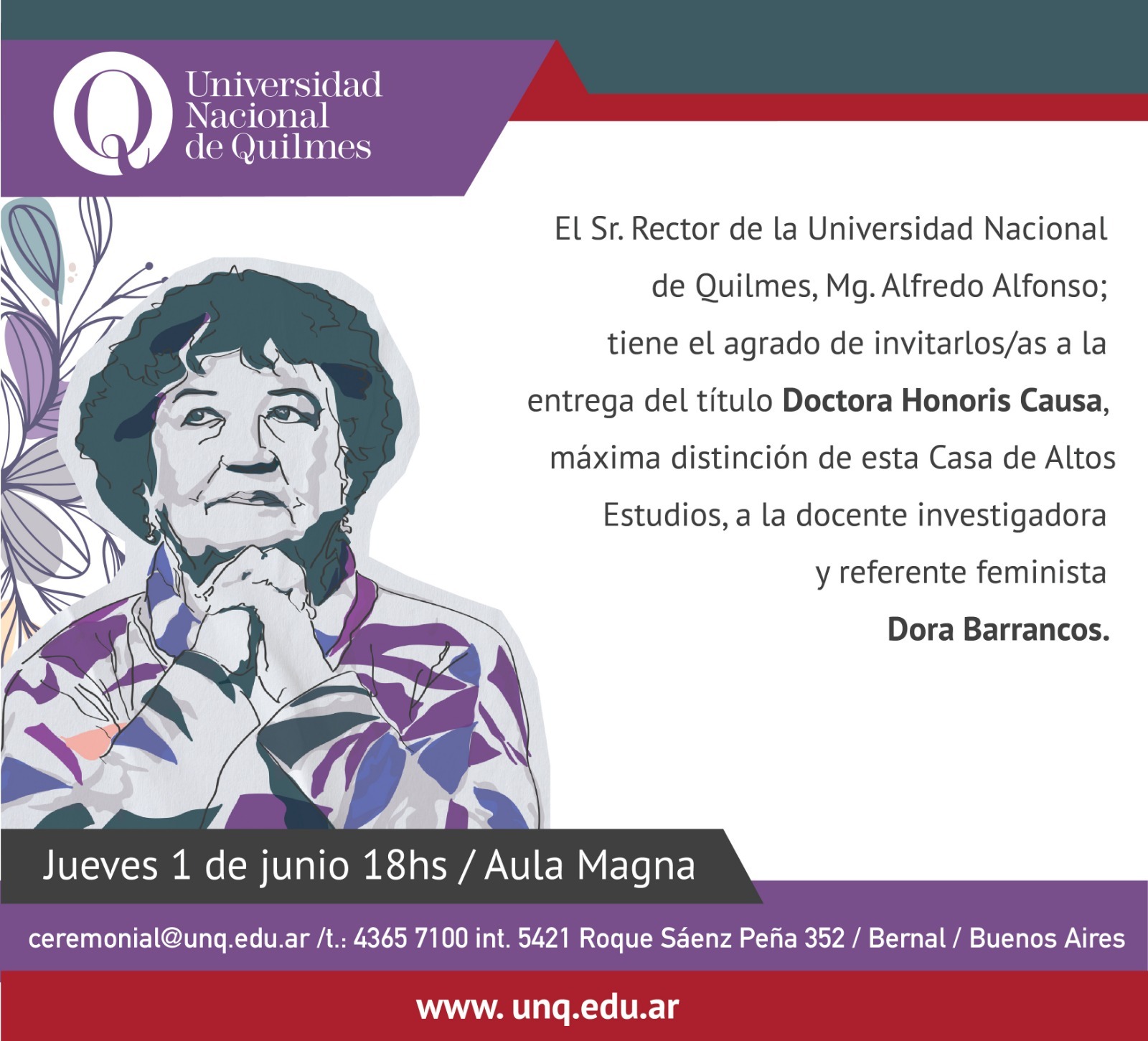 Dora Barrancos - Doctora Honoris Causa